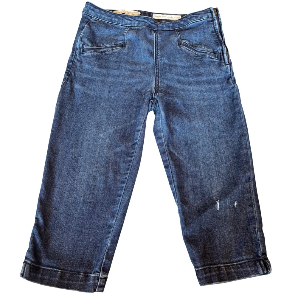Pilcro and the Letterpress Anthropologie High Rise Denim Legging Side Zip 28